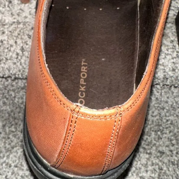 Mens Casual Brown Lace up Leather Rockport Shoes - Size 12