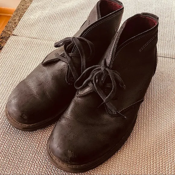 Mens Clarks leather ankle boots