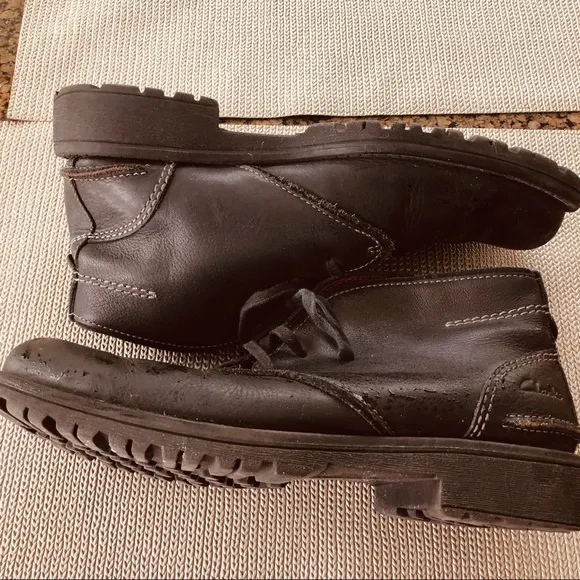 Mens Clarks leather ankle boots