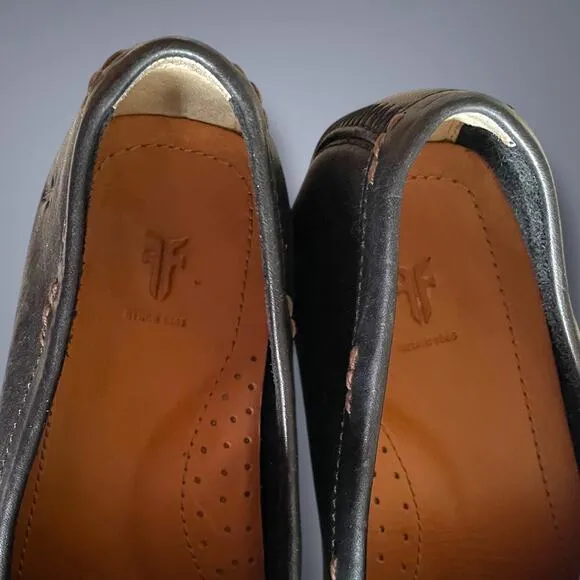 Men's FRYE Black Leather Lewis Venetian Loafer No Flaws, Maybe Worn Once