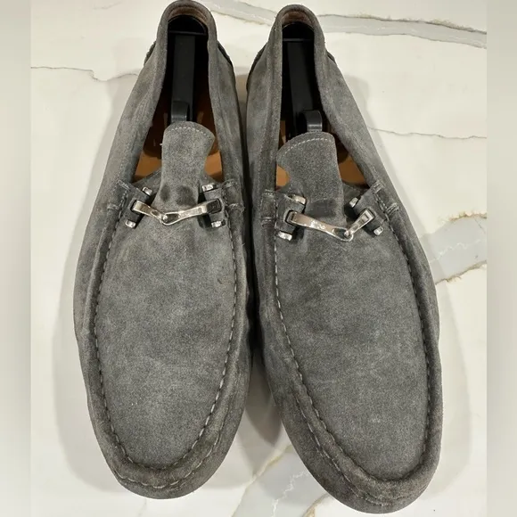 Men's Gucci Gray Suede Driver Loafer