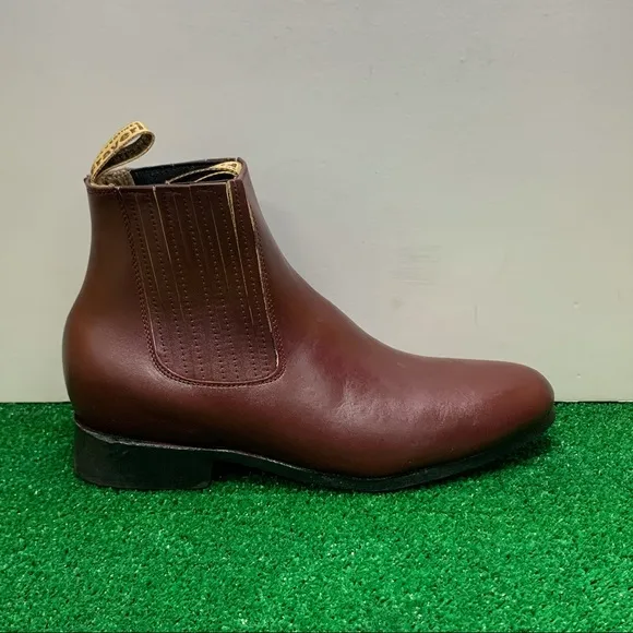 Men’s Half boot Charro Botin Western Cowboy Wine Botines charros vaqueros Vino