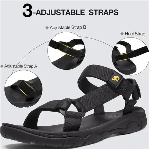 Mens Hiking Sandals Waterproof Open Toe Outdoor Sport Walking Beach Shoes
