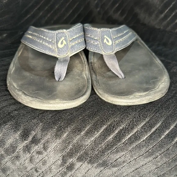 Men’s Olukai Hokua Quick Drying Beach Sandals Size 12 GUC in Blue Retails $80