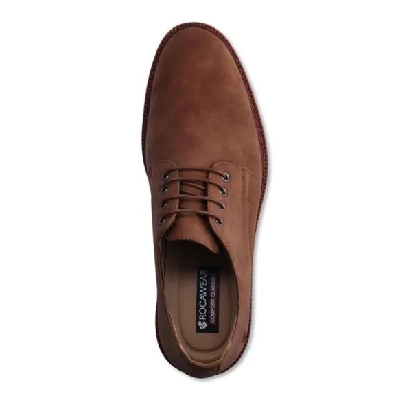 Men's Tan Donald Oxford Dress Shoes - Comfort Footbed, Flexible Sole, Size 10