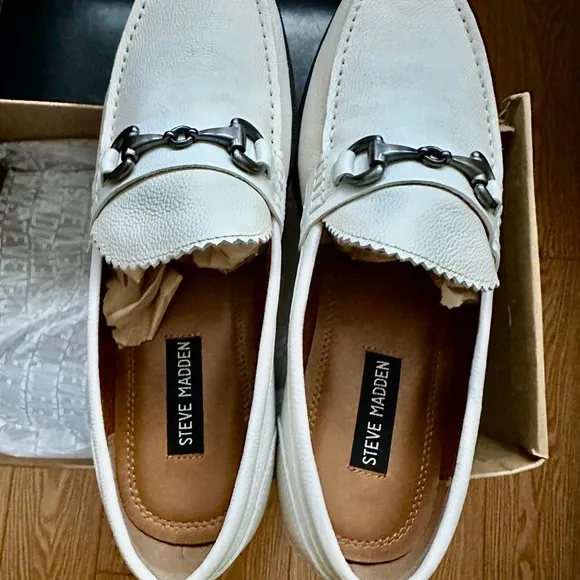 Men's White Loafers