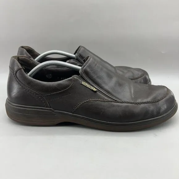 Mephisto Davy Slip On Loafers Men's Size 13 Dark Brown Leather Comfort Low Shoes