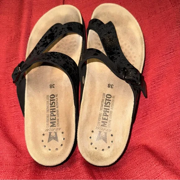 Mephisto Helena Black Sandals, Women’s Size 8, EUC