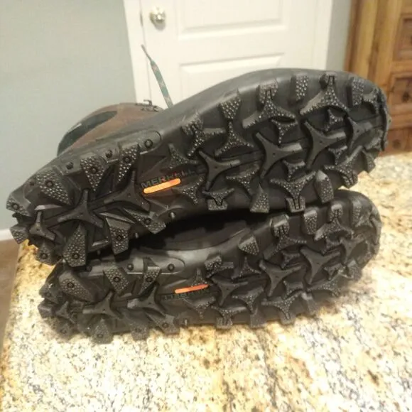 Merrell Fraxion Shell 8 Insulated Waterproof Winter Boots Brown Men's 11.5 EUC