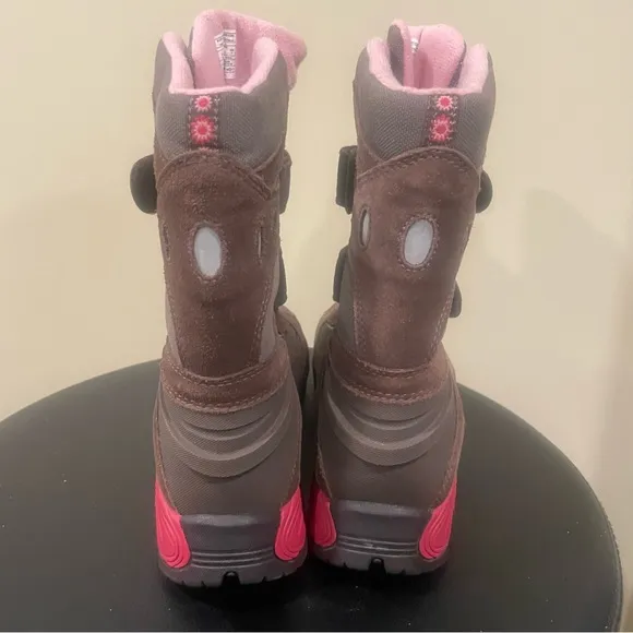 Merrell Girls Boots BLIZZY KIDS BUNGEE US 6 Brown Pink Warm Waterproof Winter