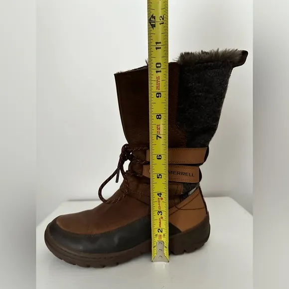 MERRELL Sylva Tall Waterproof Leather Insulated Winter Boots Women’s Size 6