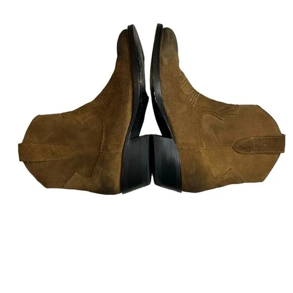 Mezcalero Women’s Brown Suede Western/Cowgirl Zip Up Ankle Boots Size 36 (6)