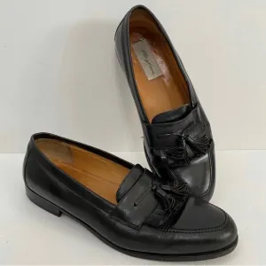 Mezlan Men’s 11M Santander Kiltie Black Leather Tassle Loafers Dress Shoes