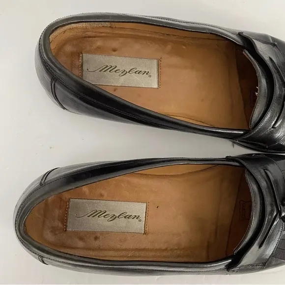 Mezlan Men’s 11M Santander Kiltie Black Leather Tassle Loafers Dress Shoes