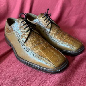 MEZLAN Vintage Alligator Shoes, Luxe Caramel, Men’s Size 11, VGUC