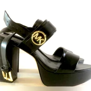 MICHAEL KORS Carmen Platform Sandals Women's Size US8M Black Worn Twice!