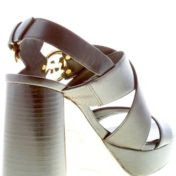 MICHAEL KORS Carmen Platform Sandals Women's Size US8M Black Worn Twice!