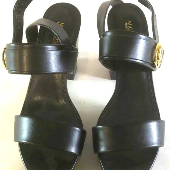 MICHAEL KORS Carmen Platform Sandals Women's Size US8M Black Worn Twice!