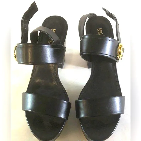 MICHAEL KORS Carmen Platform Sandals Women's Size US8M Black Worn Twice!