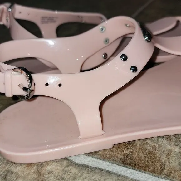 Michael Kors Jelly Lane Plate Sandals Flats Bundle Lot of 2 Pair Women Size 6