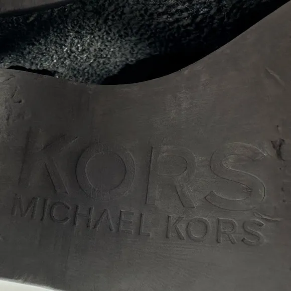 Michael‎ Kors Knee High Suede &amp; Shearling Wedge Cutout Heel Boots