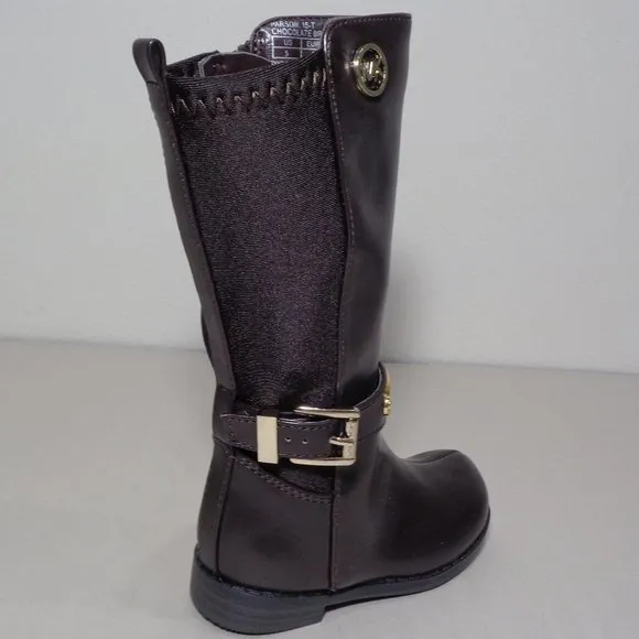 Michael Kors Size 5 M PARSON Chocolate Brown Boots New Girls Toddler Shoes