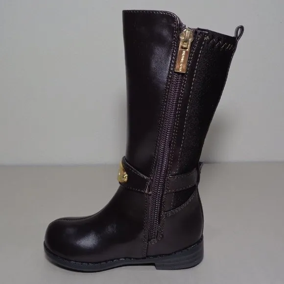 Michael Kors Size 5 M PARSON Chocolate Brown Boots New Girls Toddler Shoes