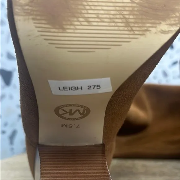 MICHAEL Michael Kors Leigh Suede Knee High Boots Size 7 Luggage