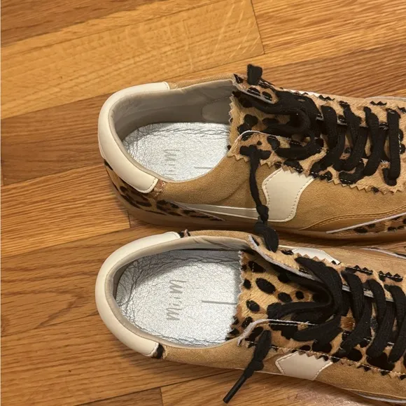MI.IM Destiny Leopard Print Sneakers Animal 9 Shoes Casual Brown Black Leather