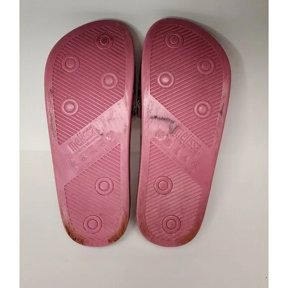 Mini Melissa Girls Beach Slide   Mickey And Friends Disney Sandals Pink Size 2