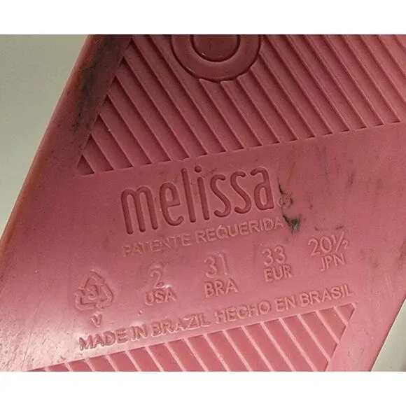 Mini Melissa Girls Beach Slide   Mickey And Friends Disney Sandals Pink Size 2