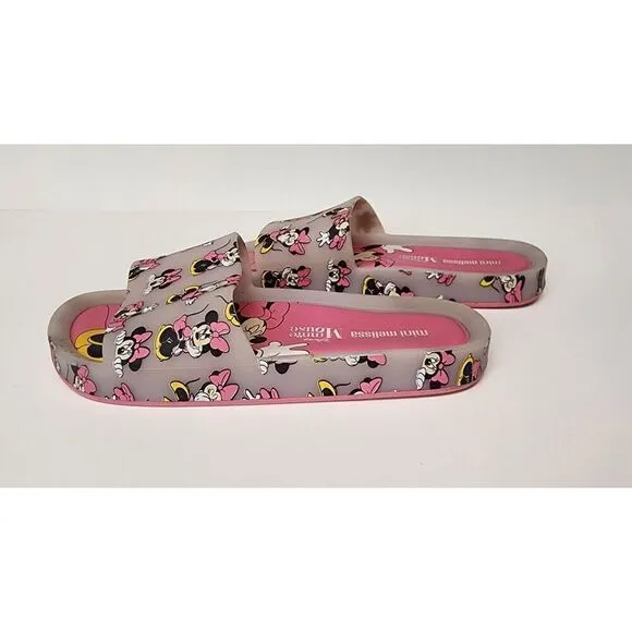 Mini Melissa Girls Beach Slide   Mickey And Friends Disney Sandals Pink Size 2