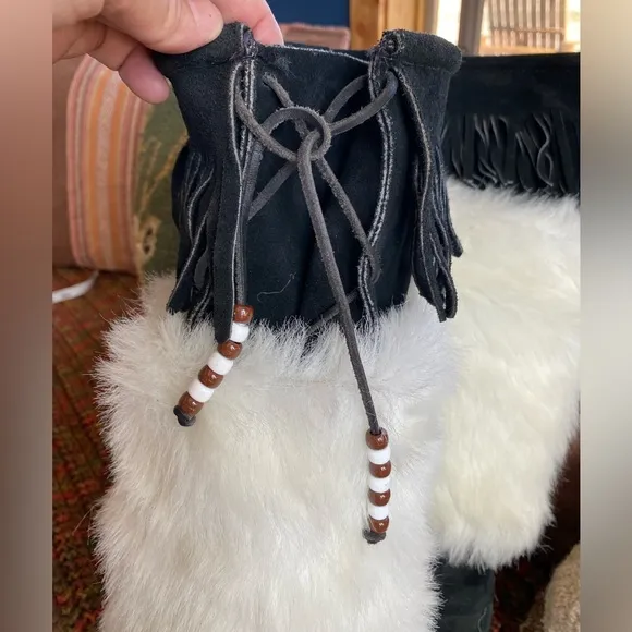 Minnetonka Suede Moccasin Tall Boots RARE