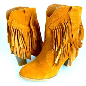 Miss &amp; Mr. Foot Women's Fringe Suede Ankle Boots