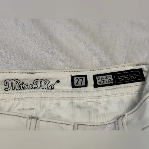 miss me jeans 27 skinny Low Rise - White