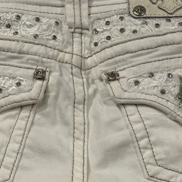 miss me jeans 27 skinny Low Rise - White