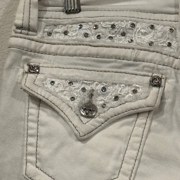 miss me jeans 27 skinny Low Rise - White
