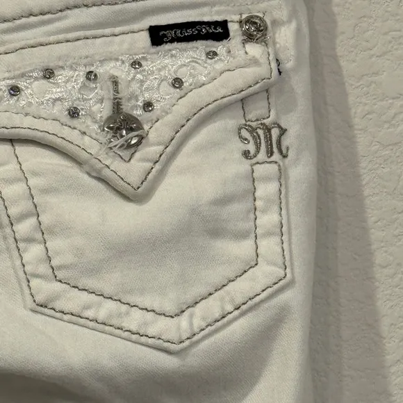 miss me jeans 27 skinny Low Rise - White