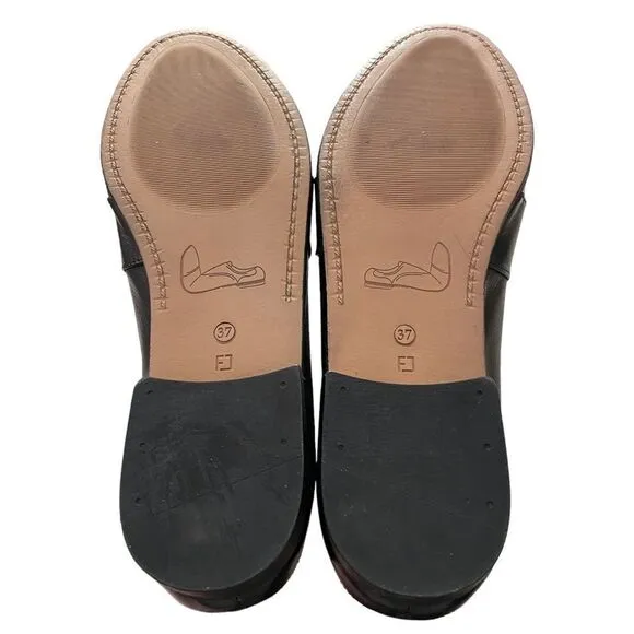 MIZ MOOZ Iggy Women's Black Leather Loafers 37 6.5 7