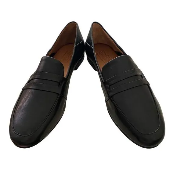 MIZ MOOZ Iggy Women's Black Leather Loafers 37 6.5 7