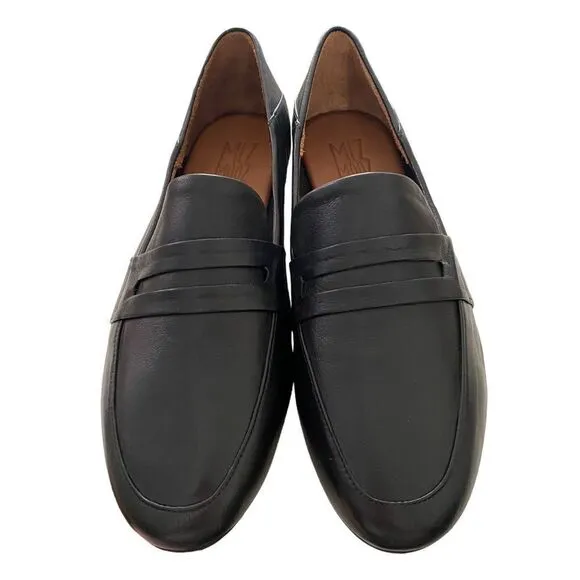MIZ MOOZ Iggy Women's Black Leather Loafers 37 6.5 7
