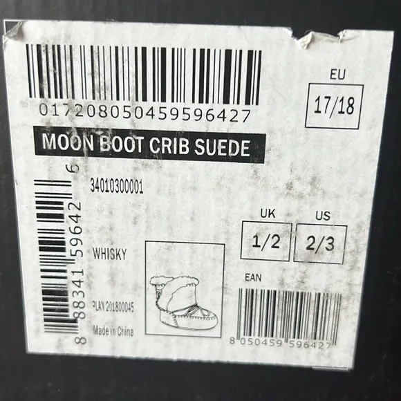 Moon boots crib suede 2/3c