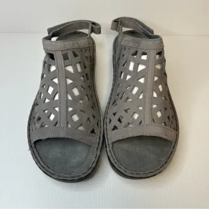 Naot Amadora Keyhole Nubuck Womens Sandals Adjustable Slingback Gray EU 42 US 11