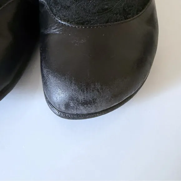 Naot Black Leather Nubuck Luga Mary Janes Flats Women's  Shoes Size 41  10-10.5