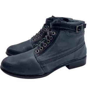 Naot Womens Shoes Kona Boots Sz 6 Gray Black Leather Ankle Lace Up Comfort