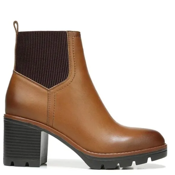 NATURALIZER VERNEY WATERPROOF LEATHER LUG BOOTS CIDER-SPICE