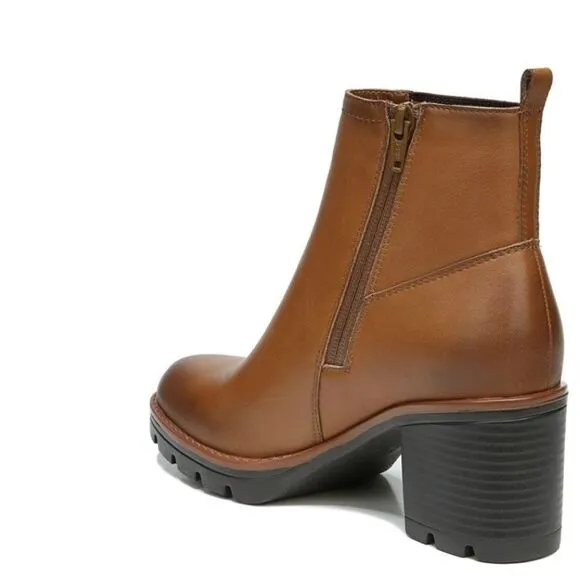 NATURALIZER VERNEY WATERPROOF LEATHER LUG BOOTS CIDER-SPICE