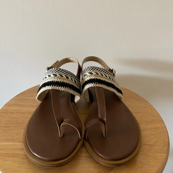 Naturalizer Women’s 9 Linnete Multi Woven Multicolor Thong Sandals NWT