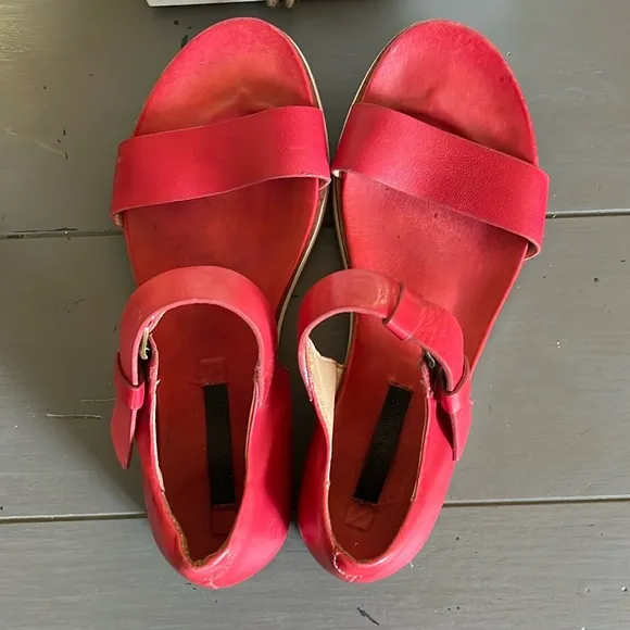 Neosens Women's Red Sandals Size 37 or 6.5 or 7 EU