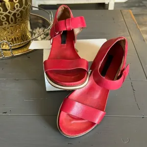 Neosens Women's Red Sandals Size 37 or 6.5 or 7 EU